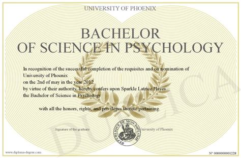 Here BACHELOR OF SCIENCE IN PSYCHOLOGY.